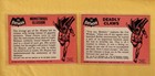 1966 Topps Batman Black Bat 2 Card Lot  48 Monstrous Illusion  34 Deadly Claws