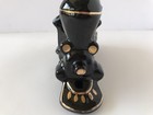 Vintage Ceramic Planter  Train Engine  Locomotive  9  Long Purdue Black W Gold 