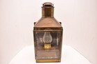 Vintage Cargo Light Brass Lantern Nautical Ships Oil Lamp Maritime Boat Antique 