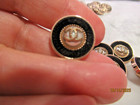 Lot Of  Four 18mm Designer Cc Button Gold Tone Chanel 4 Buttons