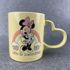 Disney Minnie Mouse Life Is Beautiful Mug With Heart Handle  Easter Eggs   Bunny