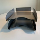 Vintage Mid Century Office In Out Box Double Stacked Desk Organizer Steel Usa