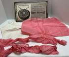 Vintage Royal Society Linen Embroidery  Boudoir Pillow Kit Pink White Lawn 1920s