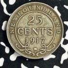 1917-c Newfoundland 25 Cents Lot t6913 Silver 