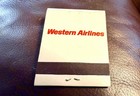 Western Airlines  Advertising  Full Unstruck Matchbook