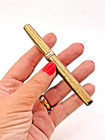 Vtg Max Factor Hollywood Gold Tone Metal Mascara Tube Refillable Vanity Glam