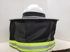 Black Hard Hat Sun Shade Visor Full Brim Mesh Neck Reflective Stripe  new Design