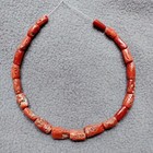 100  Natural Red Coral Loose Beads Gemstone Vintage Italy Sea Coral Undyed Beads