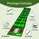Golf Putting Mat 10ft Indoor   Outdoor Portable Green With Ball Bouncer  Cup