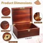 Wooden Storage Box With Hinged Lid And Locking Key Large Memory Box For Keepsake