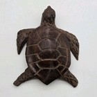 Hand Carved Ironwood Sea Turtle Figurine Decor Wooden 4 5  X 3 5  X 1 5 