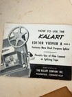               vintage Kalart Ev-8 Mark Ii 8mm Film Editor Viewer Splicer W  Box Manual