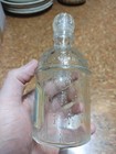 Vintage 1960s Guerlain Bee Embossed Glass Perfume Bottle Empty France 8oz