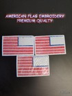 Usa American Flag Embroidered Patch Iron-on Sew-on Gold Border 