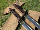 Handmade 37   Carbon Steel 5160 Hunting Double Handed Katana Sword With Scabbard