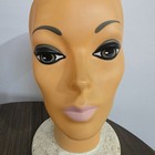 Vintage 60 s Mannequin Styrofoam   Plastic Head Wig Stand Art Deco Gray Eyes