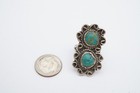 Vintage Native American Navajo Sterling Silver Turquoise Ring Size 4 N4