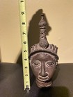 Vintage Benin Bronze Head Bust Nigeria Cast Bronze Or  Copper Alloy