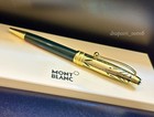 Montblanc Meisterstuck Classique Ballpoint Pen With Box Green Gold Star Pen