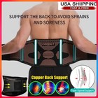 Waist Support Brace Belt Copper Lumbar Lower Back Pain Relief For Men Women Us