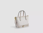 New Coach City Mini Tote Bag Crossbody Signature Canvas White chalk Nwt Cw032