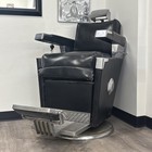 Vintage 1959 Kochs Black Barber Chair With Adjustable Headrest
