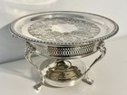Vtg Silver Plate Chafing Dish Warmer Buffet Food Appetizer Serving Tray Set Retr