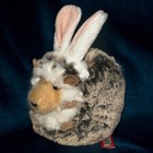 Douglas Cuddle Toy Spunky Hedgehog With Bunny Ears Plush Stuffed Animal 5  Euc