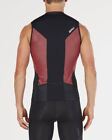 2xu Men Perform Multisport Singlet Triathlon Tri Top Cycling Swim Red Medium