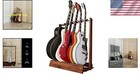 Elegant 6-guitar Rack In Black Walnut - Secure Holder For Acoustic   Electric