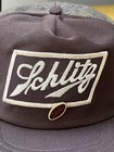 Vintage Schlitz Beer Adjustable Mesh Trucker Cap Hat Sewn Patch Read