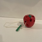 Vintage Rare Vhtf  Wooden Threading Apple Baby Einstein