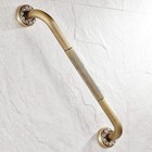 12 Inch Anti Slip Shower Safety Grab Bar  Newrain Antique Brass Bathroom Grab
