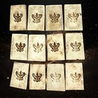 Set  12 Somdej Buddha Amulet With Gemstones Temple Blessed Talisman  vintage Thai