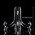 12 Pcs Clear Acrylic Easels Plate Stands Holders To Display Pictures Or Other   
