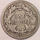 1876-cc Seated Liberty Silver Dime Choice Very Fine Vf  xf Coin  16429