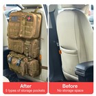 Universal Tactical Vehicle Seat Back Organizer With 5 Detachable Molle Pouch Usa