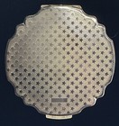 Vintage Love Birds Gold Tone Metal Compact W mirror Made In England By Stratton