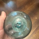 Antique Blue-green Glass Fishing Float Round Vintage Maritime Collectible Decor