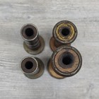 5 Antique Wooden Textile Mill Spools Bobbins Thread Primitive Decor Lot
