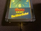 Vtg 80   s Coors Light Beer Chrome Silver Bullet Clock Sign Bar 1988 Tested