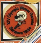 Nos 1984 Sarajevo Olympics Vucko Mascot Voyager Embroidered Round Patch Badge
