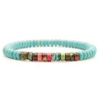 Natural 6mm Sea Sediment Jasper Beaded Blue Bracelet Women Healing Reiki Gift