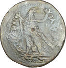 Ancient Greek Bronze Coin  Ptolemy Iii Euergetes 246-222 B c  Tetrobol Huge Coin