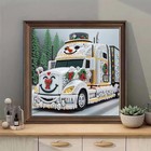 Shicernhj Christmas Special Shape Diamond Art Kits  Winter Truck 5d Sh106 