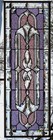 Stained Glass Transom Window Hanging Panel 34 1 2 X 12 3 4  Incl Hooks