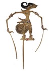 Vtg Balinese Wayang Kulit Style Shadow Puppet Java Hand Painted Leather 17  Horn