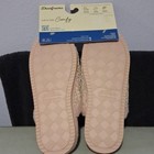 Dearfoams Memory Foam Women   s Pink Faux Fur Braided Slide Slippers 9-10