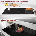 36 Inch Electric Cooktop 5 Burners  220 240v  Built In Electric Stove Top  8400w