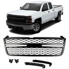 Front Bumper Upper Grille Fit 2005-2007 Silverado 1500 2500hd 3500 Matte Black